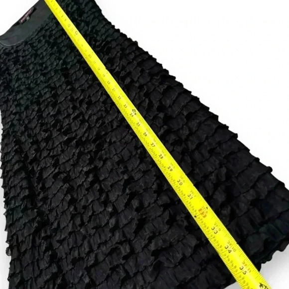 Betsy Johnson P Black Short Sleeve Ruffled Scoop Neck Bodycon Girly Minidress - Picture 6 of 16